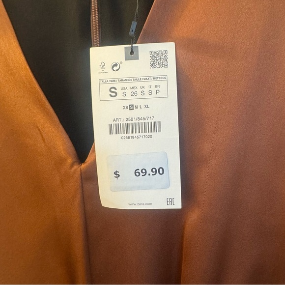 ZARA V-NECK CUTOUT DRESS- S - Picture 6 of 11